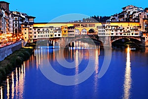 Ponte Vecchio at sunset, Florence