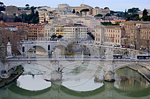 Ponte Vittorio Emanuele II bridge and Ponte Principe Amedeo Savoia Aosta bridge