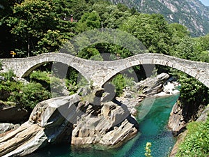 Ponti di Salti bridge Valle Versazca Switzerland photo