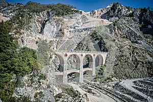 Ponti di Vara bridges in Carrara, Apuan Alps, Italy. photo