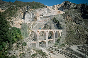 Ponti di Vara bridges in Carrara, Apuan Alps, Italy. photo