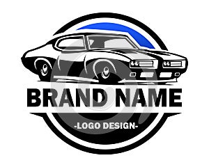 Pontiac GTO Judge car logo. American Muscle Car Graphics.