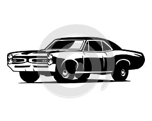 pontiac gto the judge. premium car vector design. isolated white background view from side. 10.