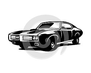 pontiac gto the silhouette judge. isolated white background view from side.