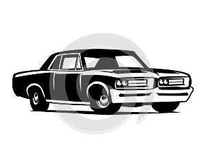 pontiac to the judge. Premium design vector with amazing look. isolated white background view from side.