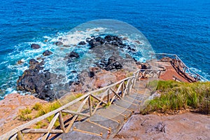 Pontinha do Topo natural pool at Sao Jorge island at the Azores,