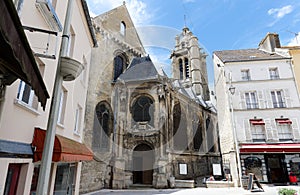 Pontoise Cathedral - Roman Catholic cathedral, national monument of France. Pontoise is a commune in Val-d`Oise