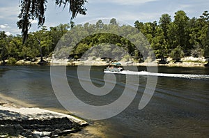 Pontoon on Suwannee River photo