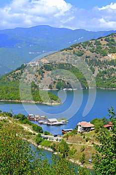 Pontoons houses beautiful lake nature