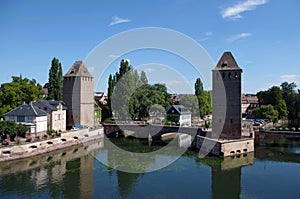 Ponts Couverts towers. Strasbourg, France