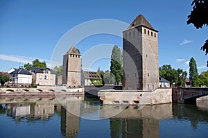 Ponts Couverts towers. Strasbourg, France