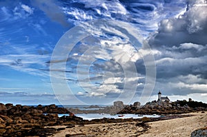 Pontusval, Brittany, the little lighthouse