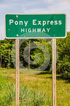 Pony Express Highway Sign