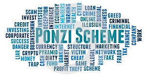 Ponzi Scheme word cloud concept