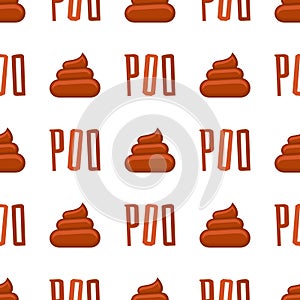 Poo seamless pattern