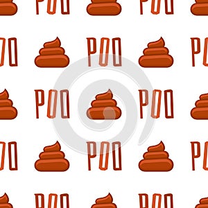 Poo seamless pattern photo