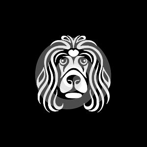 Poodle dog - minimalist and flat logo - vector illustration
