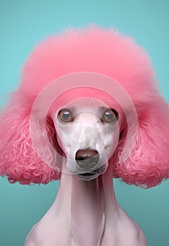 Poodle Elegance, A Minimalist Pop Art Portrait