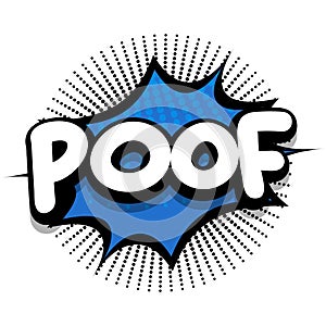 poof Comic book explosion bubble vector illustration