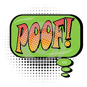 Poof comic text vector illustration