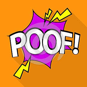 Poof icon, pop art style
