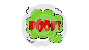 Poof sound effect icon animation