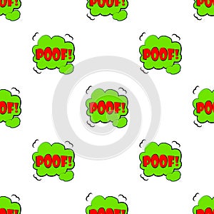 Poof sound effect pattern seamless vector