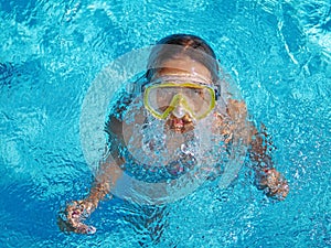 In the pool