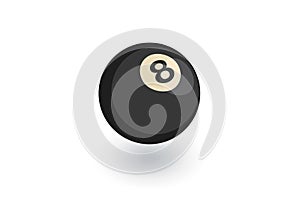 Pool 8 ball, Billiard symbol isometric flat icon. 3d vector