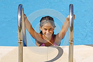 In the pool