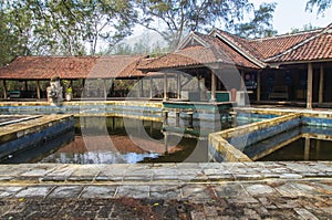 The pool of an abandoned hotel on the island of Gili Meno. Indonesia