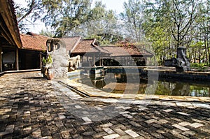 The pool of an abandoned hotel on the island of Gili Meno. Indonesia