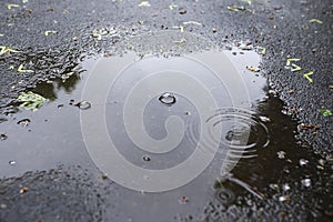 Pool on asphalt. photo