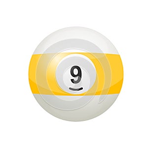 Pool ball 9 icon