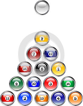 Pool Ball Buttons