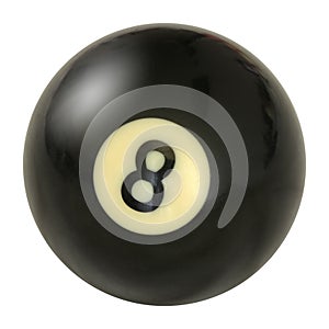 Pool ball number eight