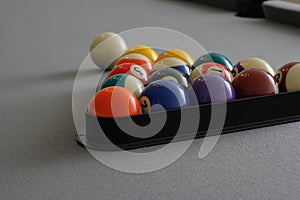pool balls, billiard table