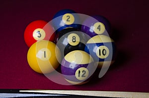 Pool Billiard Balls in a circle