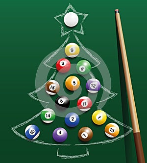 Pool Billiard Christmas Tree Balls