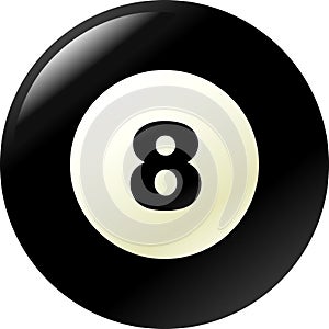 pool or billiard eight ball vector illustration photo