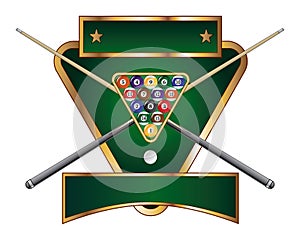 Pool or Billiards Emblem Design photo