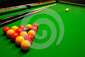 Pool billiards table