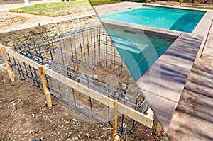 Before and After Pool Build Construction Site