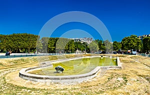 Pool at Champ de Mars in Paris, France