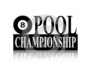 Pool Championship Silhouette Sign