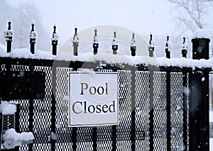 Pool Closed in Snow