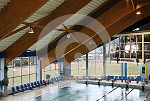Pool complex Delfin in Ustrzyki Dolne. Poland