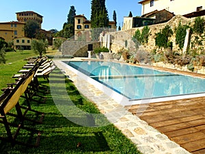 Pool in countryside