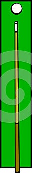 pool cue and ball vector illustration