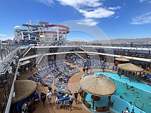 Pool Deck board the Carnival Panorama cruise ship
